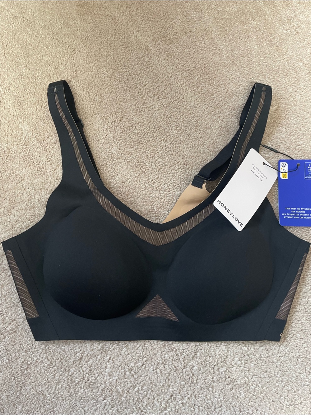 Honeylove Black Seamless Cloudfuse Bra